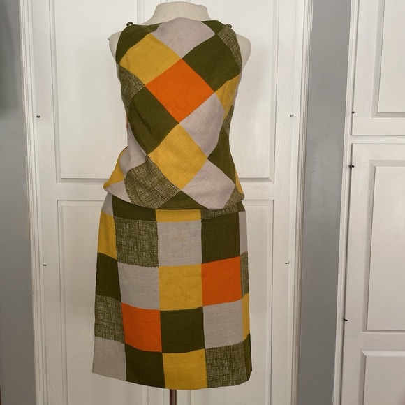 Pixielane Dresses & Skirts - Vintage‎ 1960's Pixie Mod Shift Dress Bold Check Plaid Sleeveless Gogo Women's 7